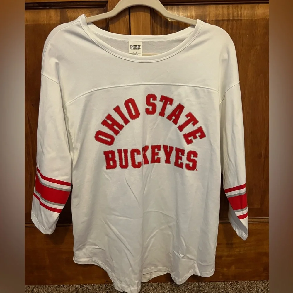 PINK Victoria's Secret Ohio State Buckeyes jersey style - Picture 1 of 3